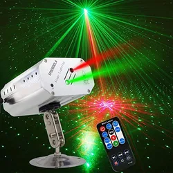 Mini lumière Laser en alliage d'aluminium avec commande vocale à distance, lumière stroboscopique à LED avec support pour DJ de fête 