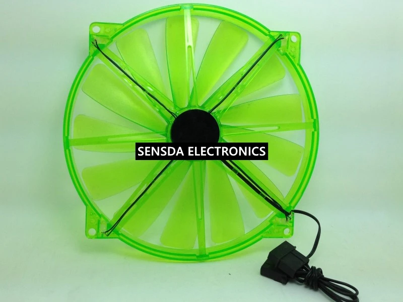 Вентилятор для охлаждения корпуса molex 4D, размер вентилятора 20/200 мм, led-подсветка 20020, цвет красный/зеленый, для компьютера