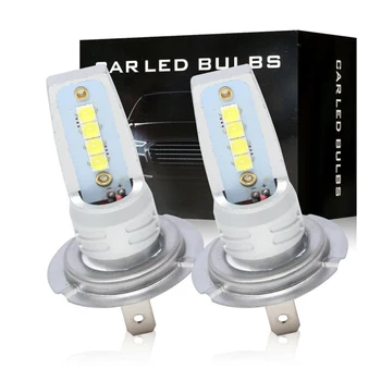 

2pcs DC 9-32V H7 Car CSP LED Headlight Fog Light Lamp 110W 20800LM 6000K White High Low Beam Car LED Headlight