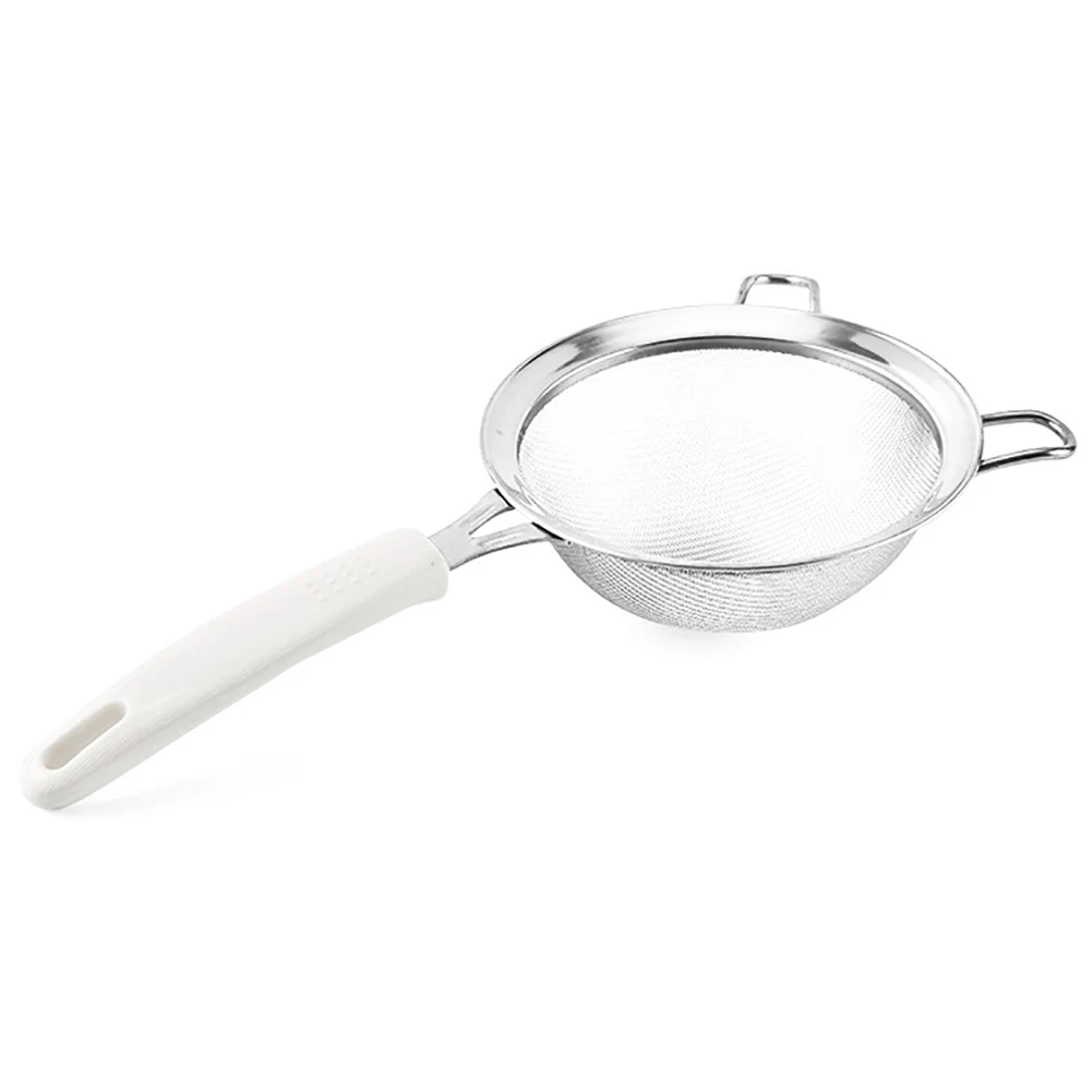 Hot Portable Flour Sieve Egg Mixer Kitchen Durable Stainless Steel Handheld Screen Mesh Flour Sieve Oil Strainer Colander