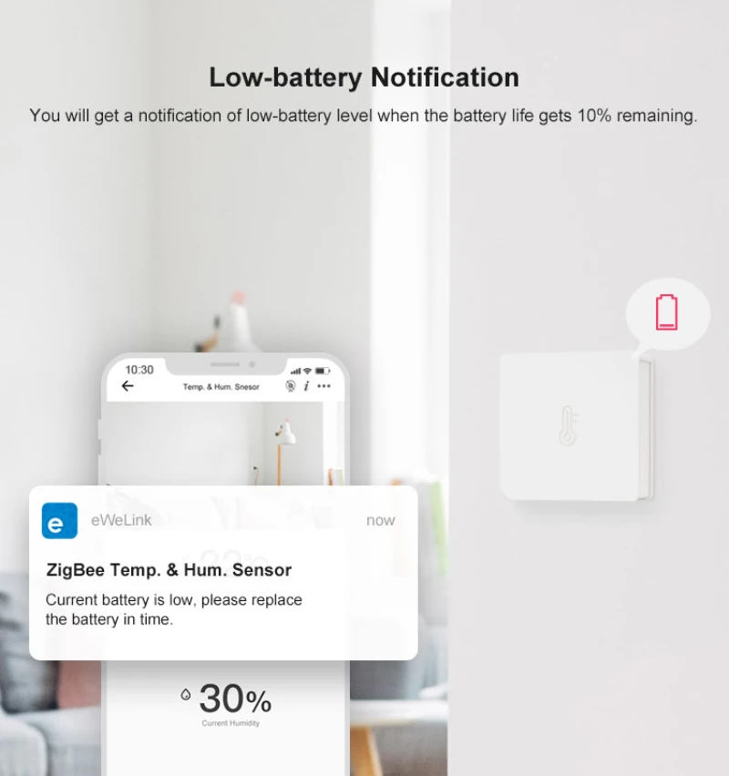 Inteligente e Sensor de Umidade Sincronizar o Trabalho do Sensor em Tempo Real com Ponte Sonoff Zigbee Temperatura Ewelink Snzb-02 6 Sonoff SNZB-02 zigbee temperatura inteligente e sensor