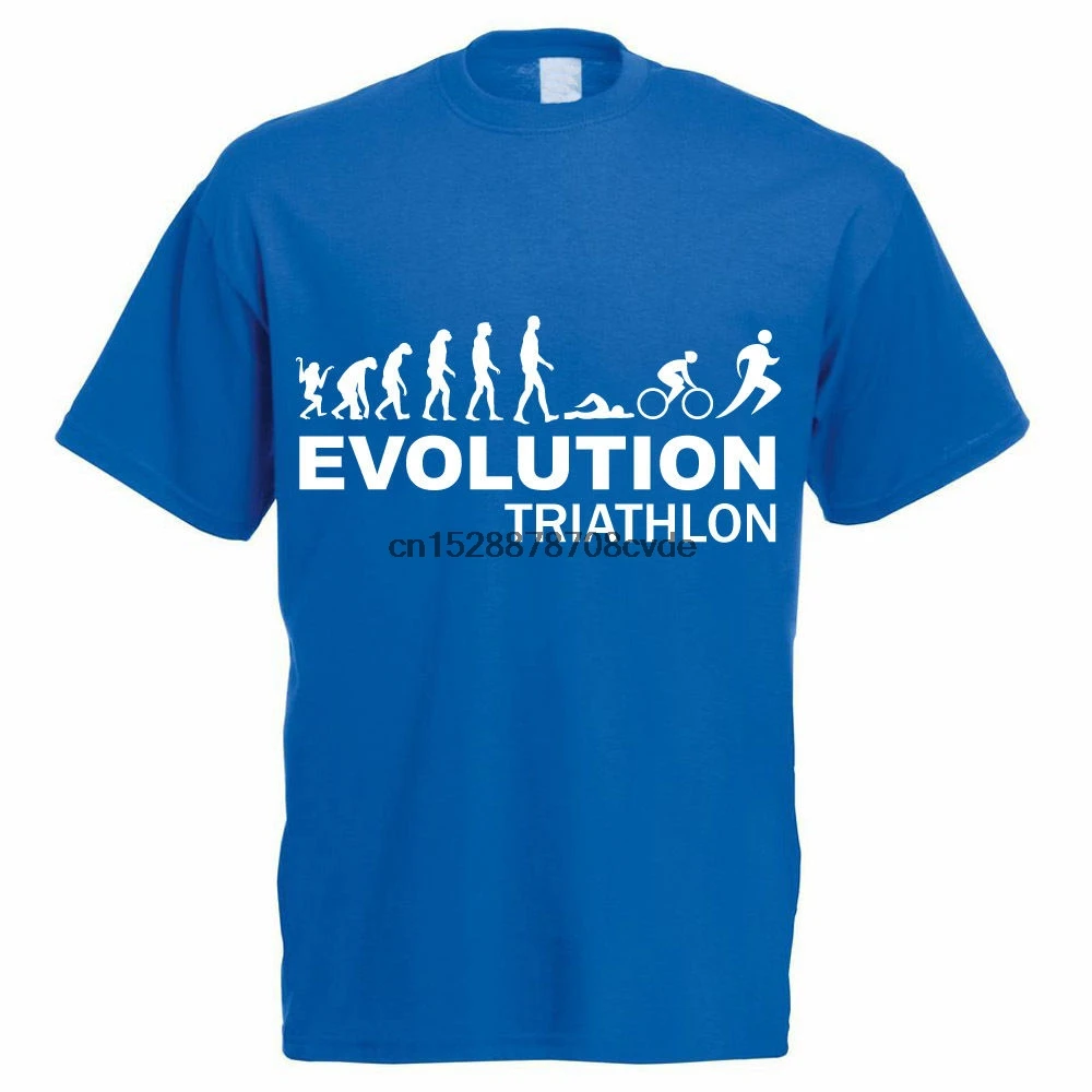 

2019 Fashion Casual Men T-shirt EVOLUTION TRIATHLON - Swims Biker Runner Gift Funny Men T-Shirt