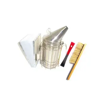 

Beekeeping Tool Package: Stainless Steel Smoker, Red Hive Tool & Bee Brush