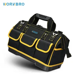 WORKBRO Bolsa de herramientas de gran capacidad, almacenamiento impermeable, resistente al desgaste, Oxford, actualización de 13/16/18/20/23 pulgadas