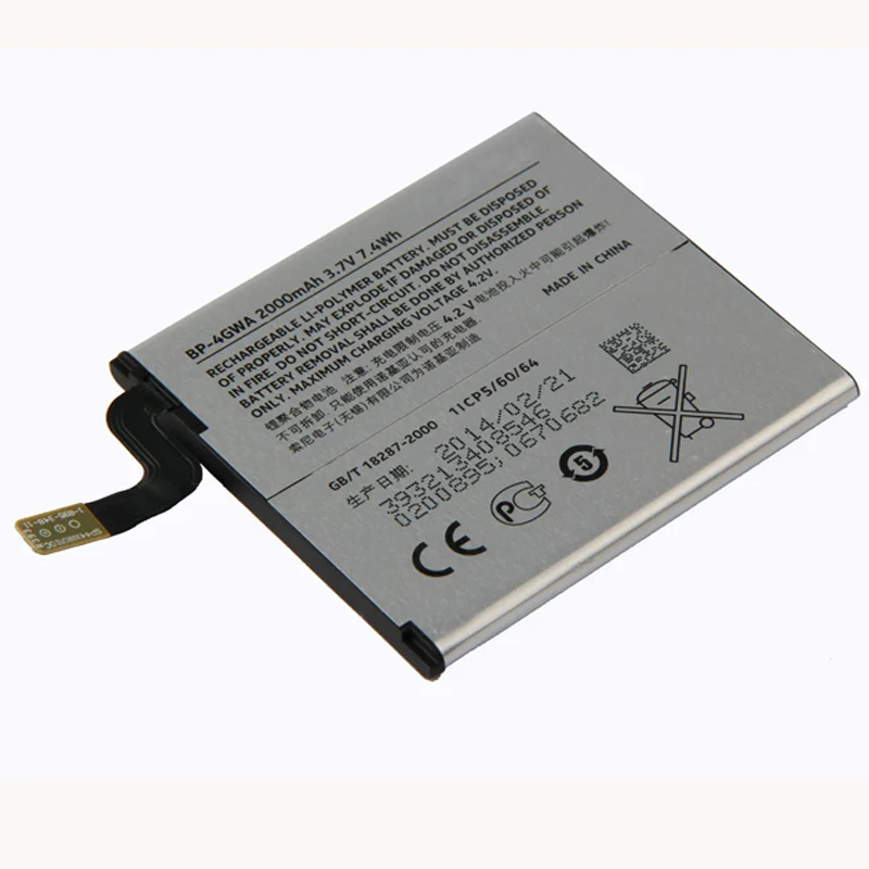 

Original BP-4GWA phone battery for Nokia Lumia 625 Max Lumia625H Lumia 720 720t RM-885 zeal 2000mAh