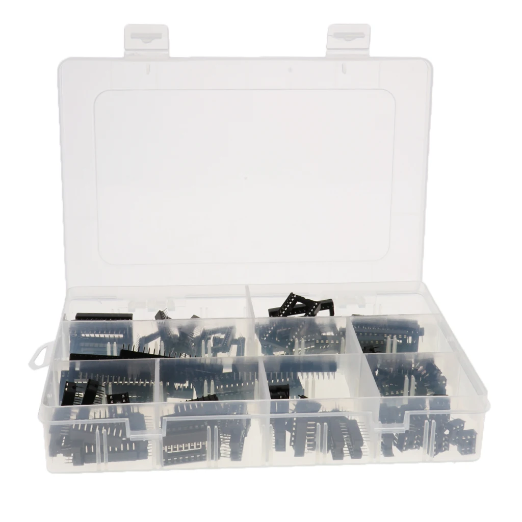 100 Pieces 6Pin 8P 14P 16P 18P 24P 28P 40Pin Circuit IC Header Connector Sockets