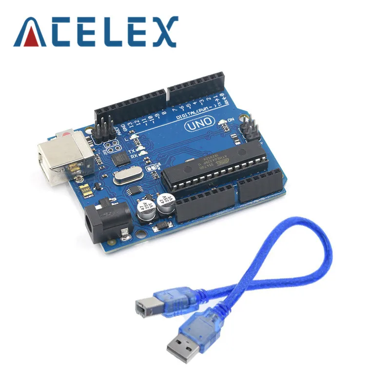 Uno r3 MEGA328P ATMEGA16U2 (с логотипом) совместим с Arduino 1 компл.|Детали и аксессуары для
