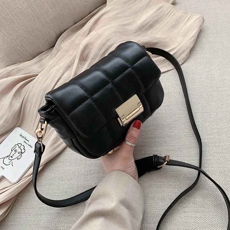 

Solid Color PU Leather Crossbody Bags For Women 2020 Mini Handbags and Purses Lady Travel Small Shoulder Messenger Bag