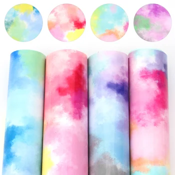 

JOJO BOWS 22*30cm 1pc/lot Faux Leather Sheets Graffiti Printed Synthetic Leather Fabric By The Yards Wholesale Bulk DIY Hairbows