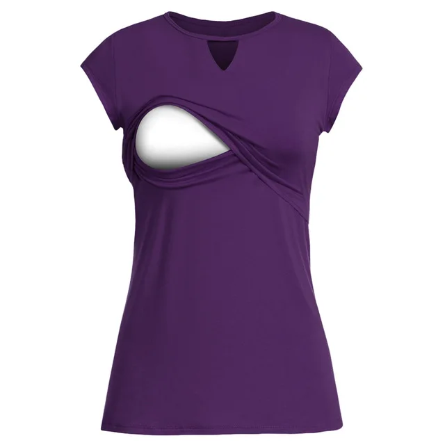 Повседневная Футболка для беременных женщин; летняя одежда для грудного вскармливания; однотонный топ для грудного вскармливания; Футболка для беременных; одежда