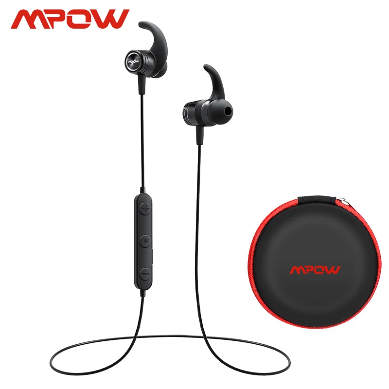 Mpow S10 IPX7 водонепроницаемые наушники вкладыши Спортивные Bluetooth 4 1 магнитные 8 часов