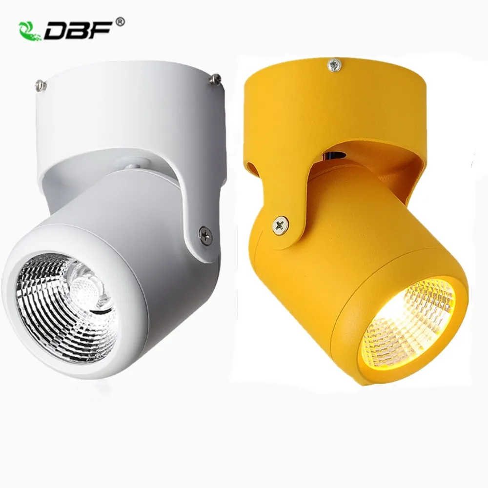 [DBF] потолочный светильник Macaron с регулировкой угла наклона 7 Вт, 10 Вт, 15 Вт, 20 Вт, потолочный Точечный светильник AC110/220 В для декора кухни, гостиной