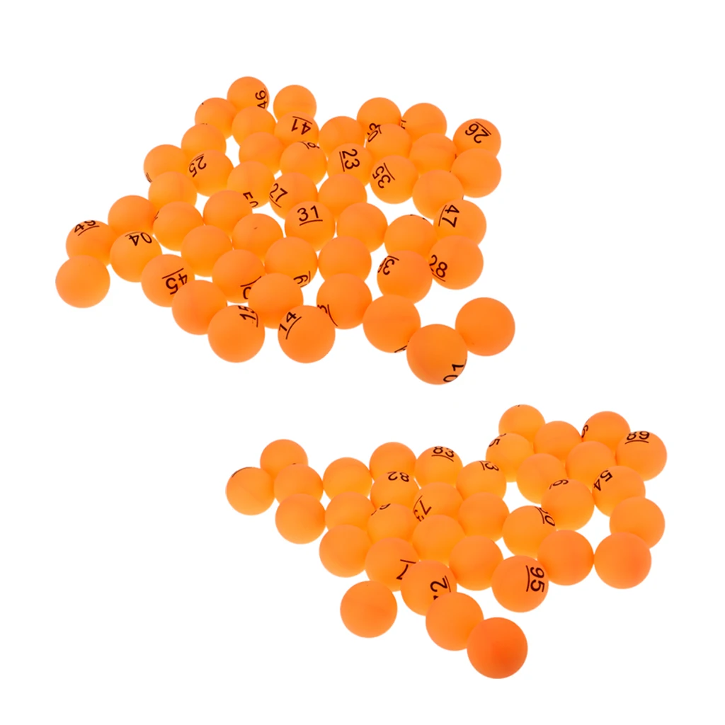 100PCS 40mm Numbered Table Tennis Balls Ping Pong Balls for Game Entertainment (No. 1-100 )