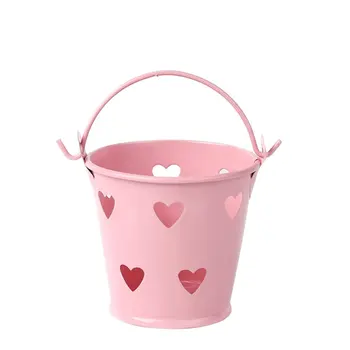 

Hot Sales Solid Mini Size Heart Metal Stationery Storage Box Pen Holder Desktop Storage Bucket Table Decoration Organizer
