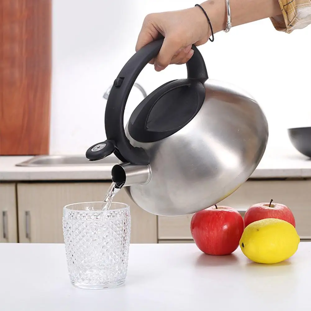 Whistling Kettle 3L Stainless Steel Whistling Kettle For Outdoor Camping Fishing Gas Cooker Induction Cooker Kitchen Tools