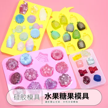 

1pc Fruit candy Mold DIY Pendant Craft Transparent UV Resin Exoxy Jewelry molds Tools