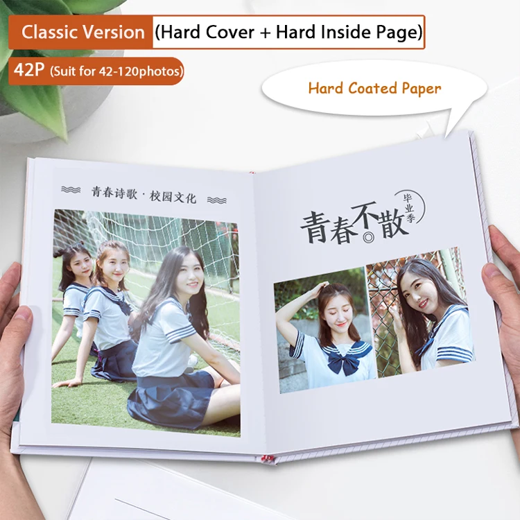 42P Classic Напечатайте свою фотокнигу на заказ фотоальбом памятные альбомы фотоальбом напечатанный DIY креативный подарок для влюбленных на день рождения - Цвет: 42P Classic