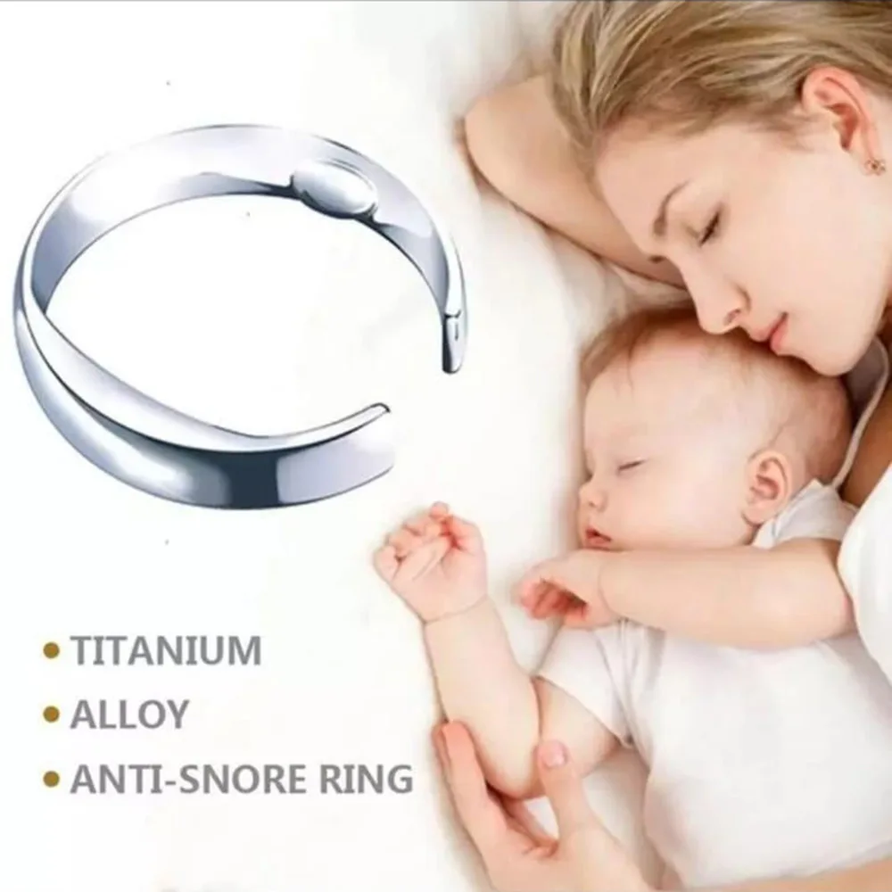 Easy boost Anti snoring titanium Magnetic alloy ring reflexology treatment Anti snoring device against snoring cord stop bruxism