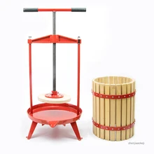 FP-18L Ручной пресс для яблока 18 л Промышленная соковыжималка для фруктов круглая Т-образная ручка для винного пресса сок остаток сепарация сока производитель 1 шт