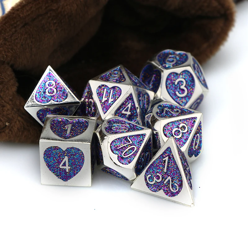 Игральные кости DND набор древняя красная медь металл dados костей для ролевых игр d6