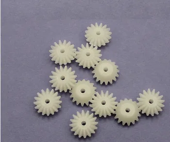 

100PCS 0.5 Modulus 16T 2mm Aperture Plastic Spindle Bevel Gear Allotype Gears For RC Motor Axle DIY Model-Making Materials