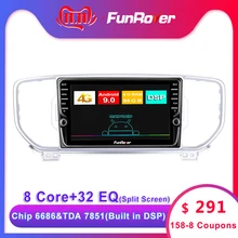 Funrover 4G+64G Android 9.0 Car Radio Multimedia Player GPS Navigator For KIA Sportage 4 2016 2017 2018 2019 KX5 Audio 2Din dvd