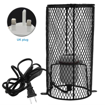 

For Reptiles Tortoises With Cage Button Switch Incubation Anti Scald Heating Lamp Holder Hedgehogs Pet Supplies Hamsters E27