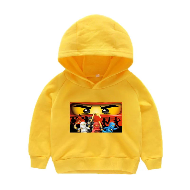 Ninjago/футболка с капюшоном для мальчиков от 2 до 10 лет Детский костюм кино «ниндзя» хлопковая одежда детский синий свитер верхняя одежда, базовое пальто для девочек