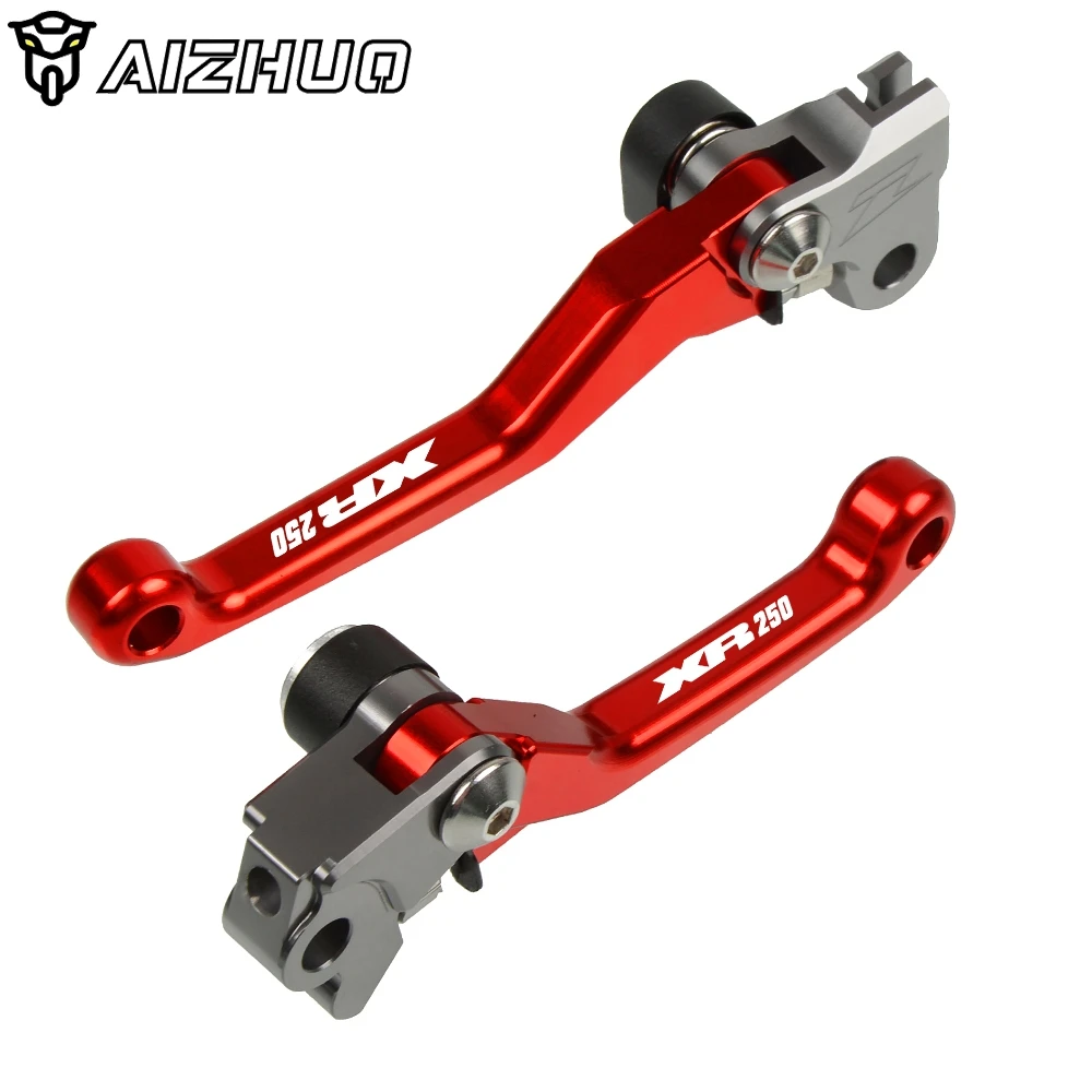 ЧПУ Сводные сцепные рычаги для HONDA XR250 XR 250 1995-2007 2006 2005 2004 2003 2002 мотоцикл рычаги для ДЕРТ Пит байка - Цвет: RED
