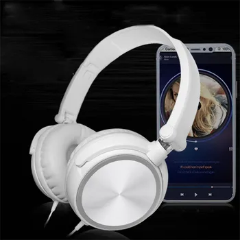 

Reduce Noise Earphone Soft Cover Pad DJ Bass Headphone Headset With Mic 3.5mm Wired Over Ear Stereo Earphone Foldable zz5