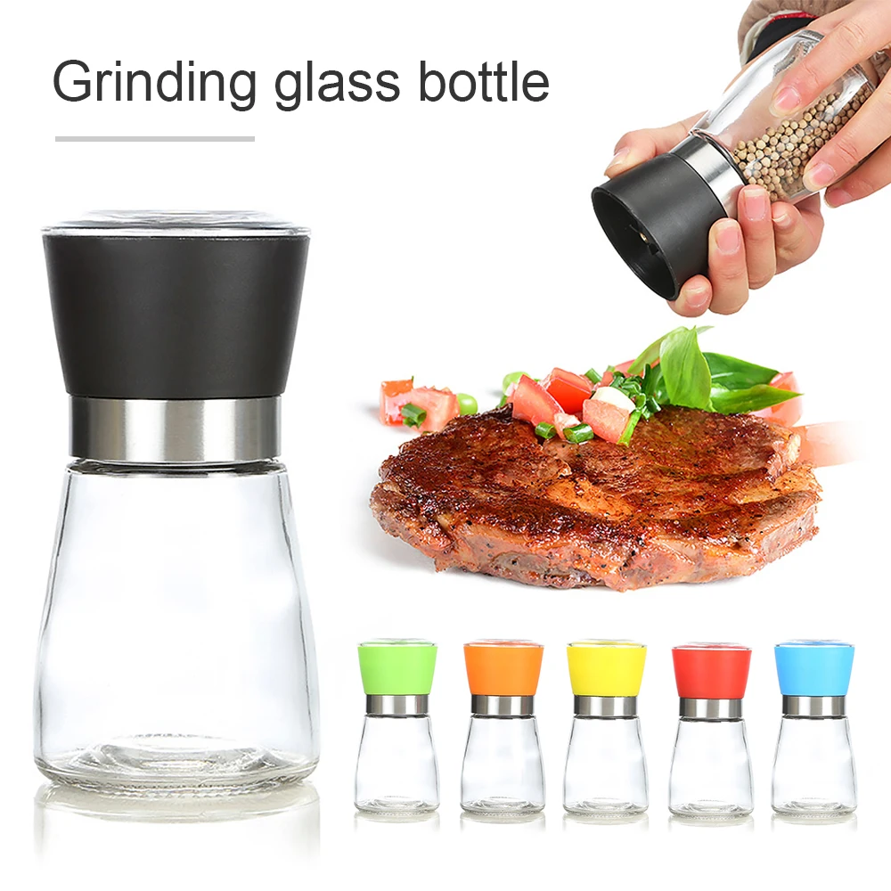 

Kitchen Grinding Bottles Tools Salt Pepper Mill Grinder Pepper Grinders Shaker Spice Container Seasoning Condiment Jar Gadgets