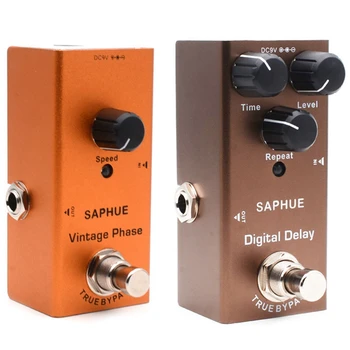 

1Pcs Guitar Vintage Phase Pedal Speed Knob Effect Pedal & 1Pcs Guitar Digital Delay Pedal Time/Repeat Knob Effect Pedal
