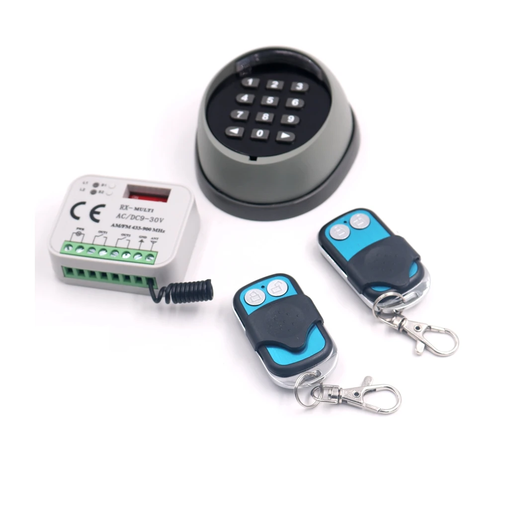2CH 433 МГц беспроводной кнопочный переключатель с паролем с контроллером для контроля доступа ворот Электрический замок