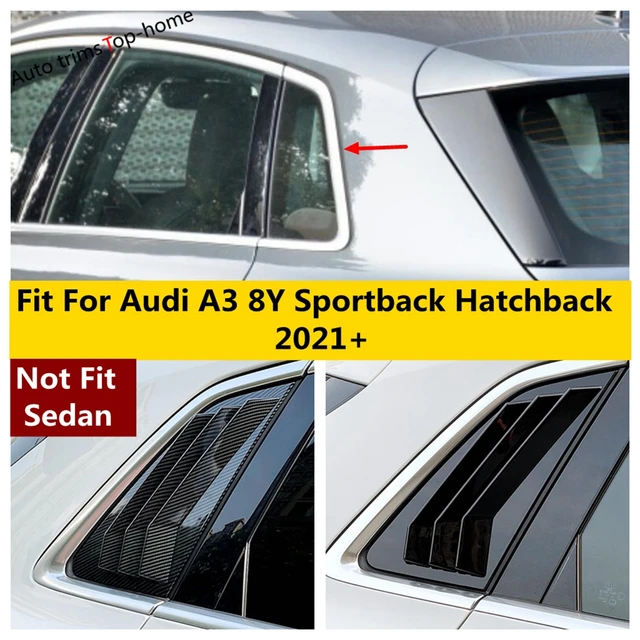 Auto Hinten Fenster Dreieck Shutter Abdeckung Kit Trim Carbon Faser  Accessrories Außen Für Audi A3 8Y Sportback Fließheck 2021 2022 - AliExpress