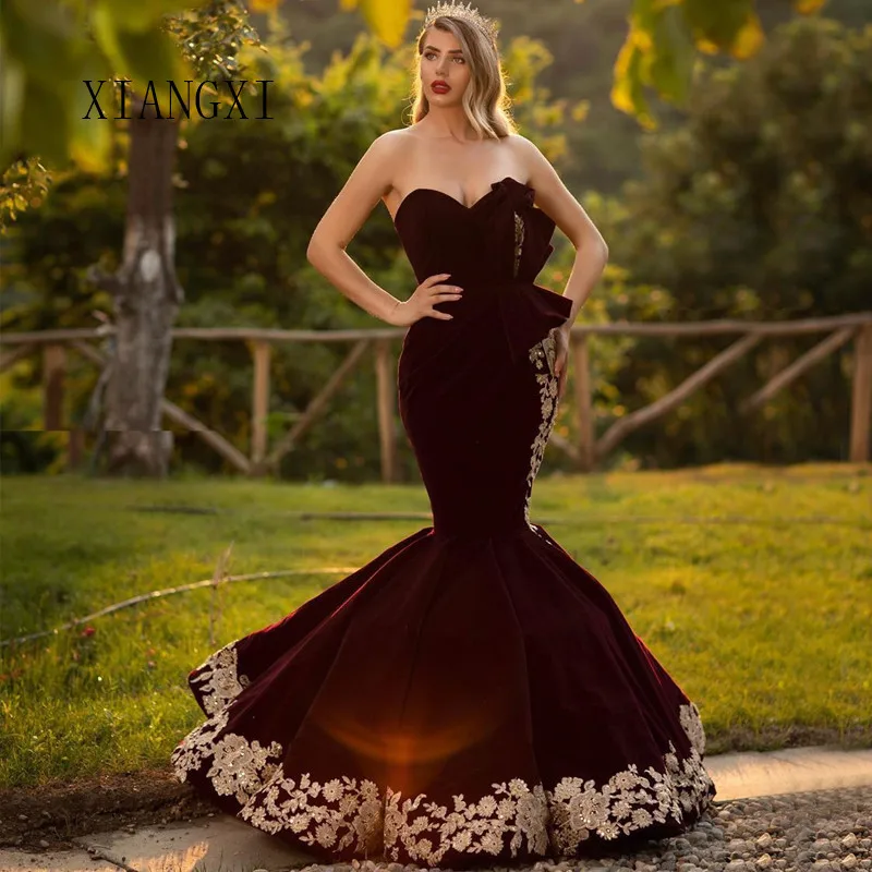 

Sexy Black Mermaid Evening Dress Lace Appliques Sweetheart Sleeveless Evening Dresses Formal Gowns Prom Party Dress Vestido de f