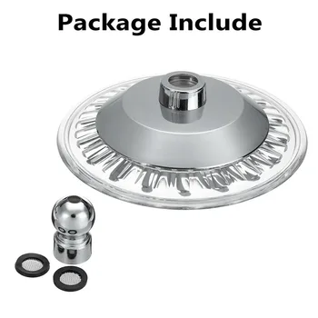 

Modern Auto Changing Temperature Controlled LED Shower Head Sprayer Home Hotel 3 Colors Round Electroplating 8inch Energy Saving