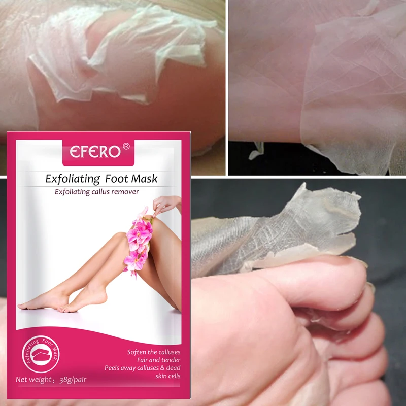 

EFERO Rose Foot Peeling Mask Baby Feet Mask Exfoliating Foot Mask Socks for Pedicure Peeling Dead Skin Remover Foot Detox