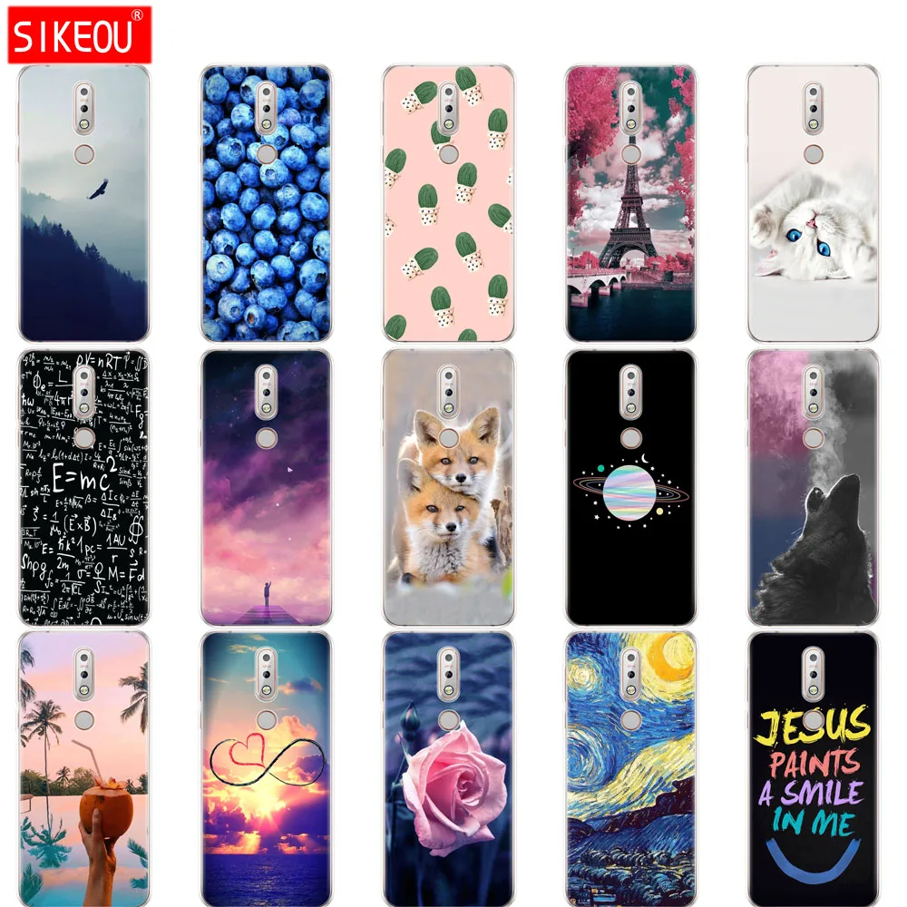 silicone case For coque Nokia 7.1 Case 5.84 inch soft cover for 7 2018 coqa phone bag Print Painted Shells Bags Fundas | Мобильные