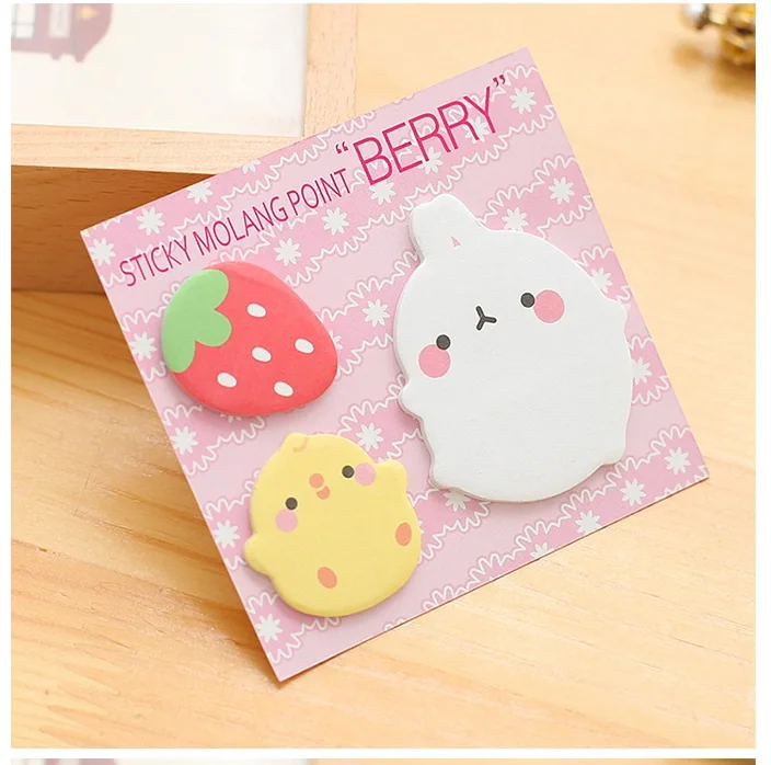 Cute Rabbit cartoon memo sticky notes cute decoration N sticky note paper pad Kawaii animal korea style - Цвет: 03