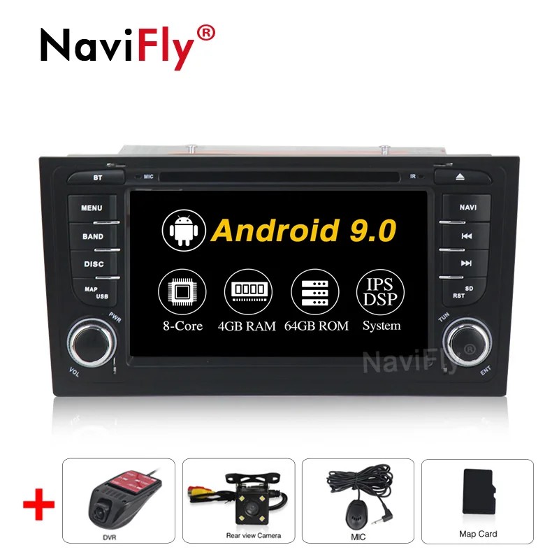 Ips DSP 4G Android 9,0 8 ядерный Автомобильный dvd Радио для Audi A6 S6 RS6 Автомобильный мультимедийный dvd-плеер gps Wi-Fi Canbus BT FM AM RDS USB SD A6 - Цвет: 8Core Camera DVR