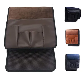 

5 Pockets Arm Rest Home Remote Control Couch Magazine Space Saving Practical Storage Bag Hanging Sofa Side Organizer PU Leather