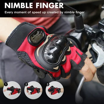 

Motorcycle Half Finger Gloves Luvas Guantes Motocross Motorbike Biker Racing Ridding Cycling Fingerless Glove Protective Gear