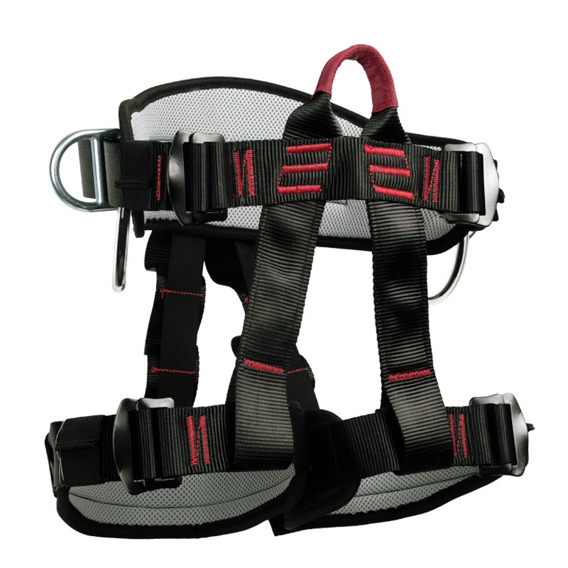 Camping Safety Belt 25KN Outdoor Rock Climbing Outdoor Expand Training Half Body Harness Protective Supplies Survival Equipment climbing harness