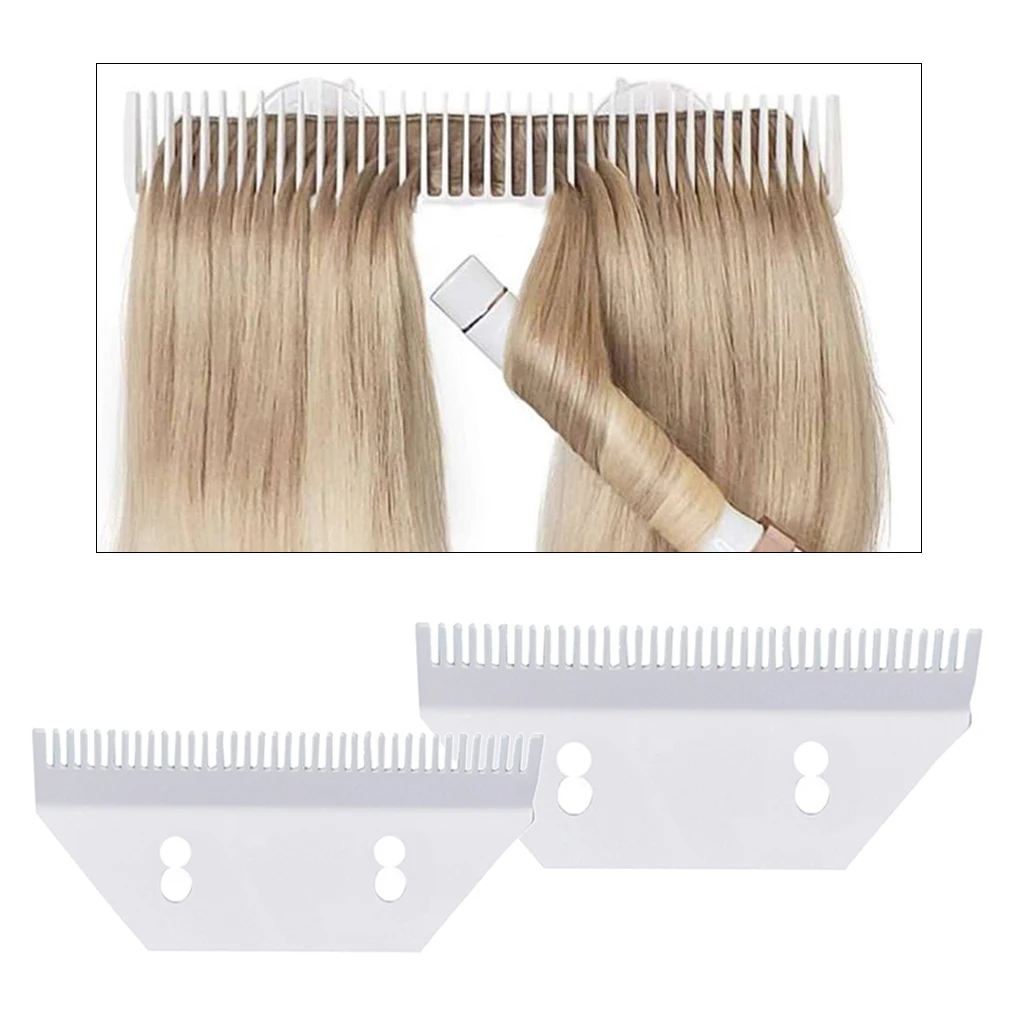 2x White Salon Hair Extension Wigs Sectioning Holder Organizer Rack Hanger