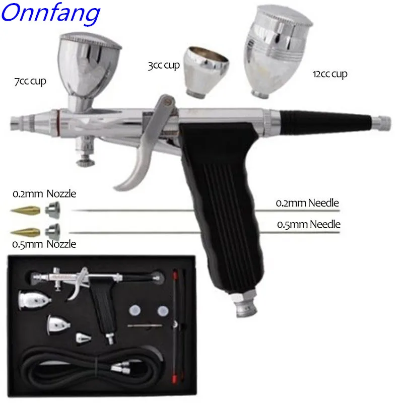 0,3 мм Калибр горшок 2 и 5 и 13 мл объем воздуха Регулируемый плагин Аэрограф настенная художественная живопись торт красота тела макияж инструменты