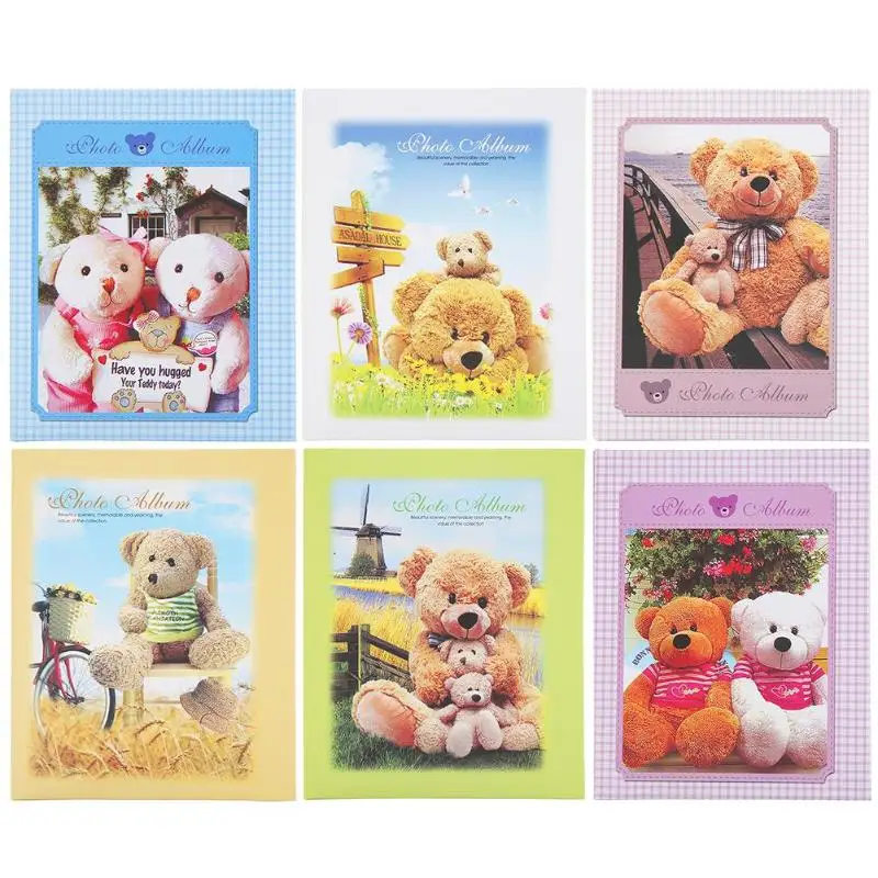 1PC C Random Color 100 листов фотоальбом с рисунками из мультфильмов скрапбук детский день рождения книга памяти подарки - Цвет: 1PC C Random Color