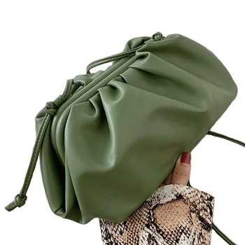 

Women Simple Dumplings Messenger Bag Designer Retro 2020 New Fashion Cloud Female Crossbody Shoulder Bag Tide Handbag Clutch Bag