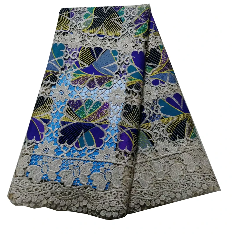 Высококачественная кружевная ткань восковой шнур кружевная ткань Африканская кружевная ткань восковой шнур кружева для женщин Свадебное платье 82921