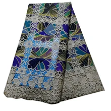 Высококачественная кружевная ткань восковой шнур кружевная ткань Африканская кружевная ткань восковой шнур кружева для женщин Свадебное платье 82921