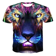 Camiseta con estampado de animales para hombre, camiseta de manga corta con diseño divertido, top informal, xxs 6xl, 3dtiger, novedad de verano 2021
